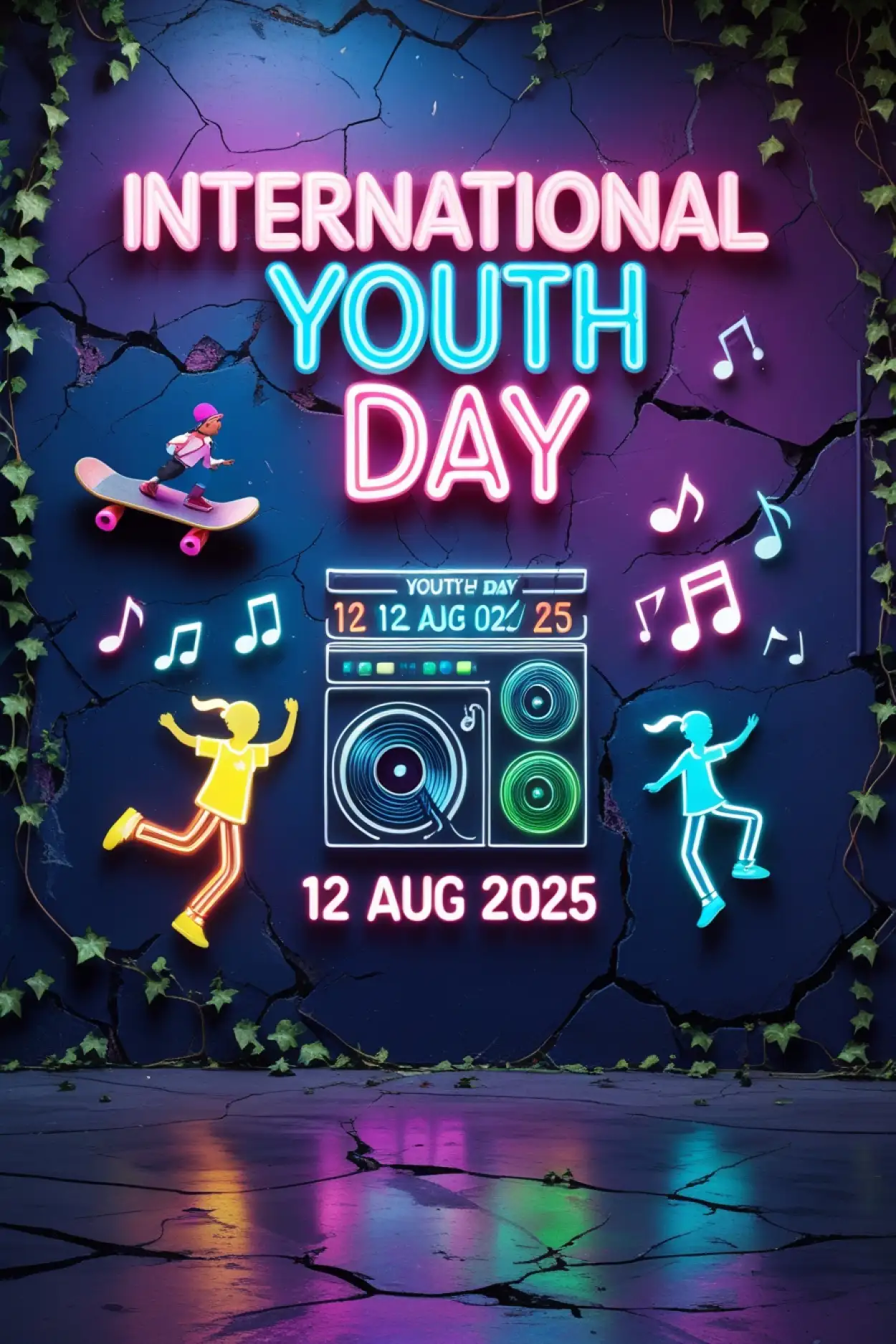 Free Download International Youth Day 2025 Celebration Image - High Quality International Youth Day Background