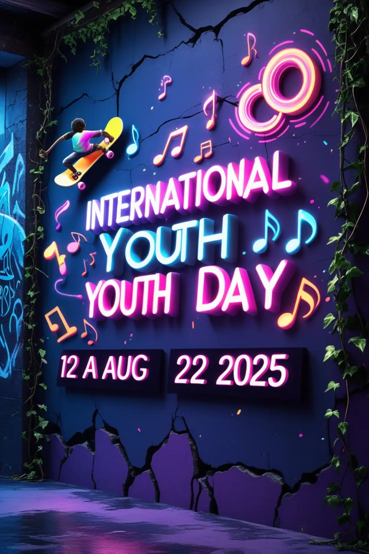 Free Download International Youth Day 2025 Creative Image - High Quality International Youth Day Background