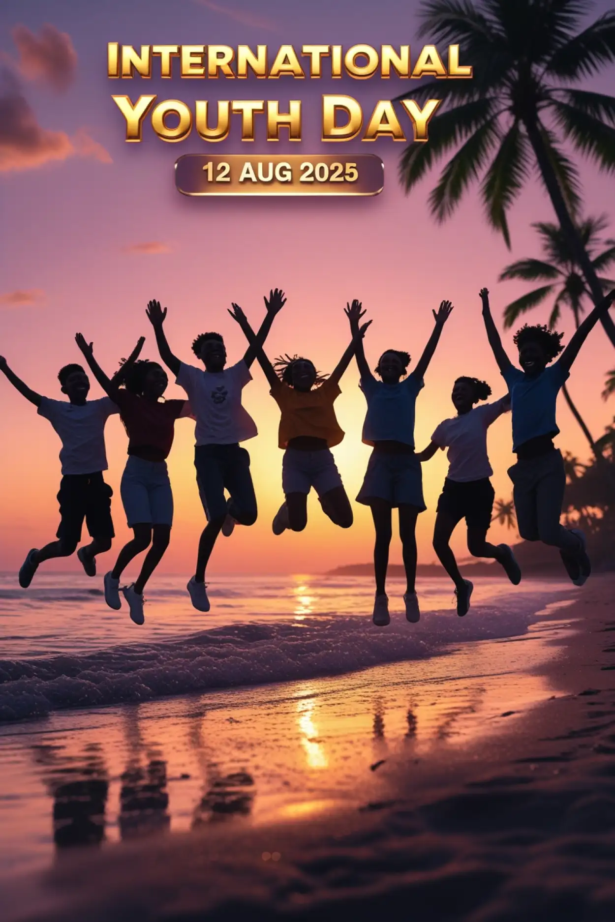 Free Download International Youth Day 2025 Facebook Post - High Quality International Youth Day Background