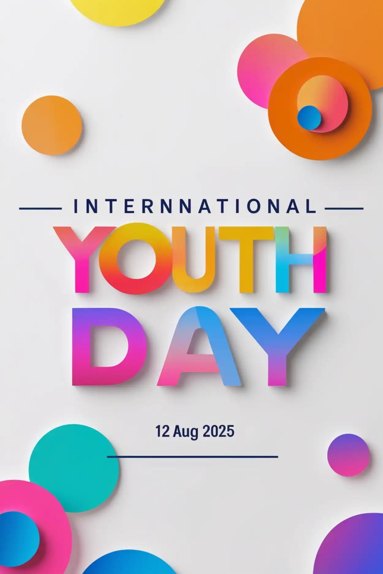 Free Download International Youth Day 2025 Graphic - High Quality International Youth Day Background