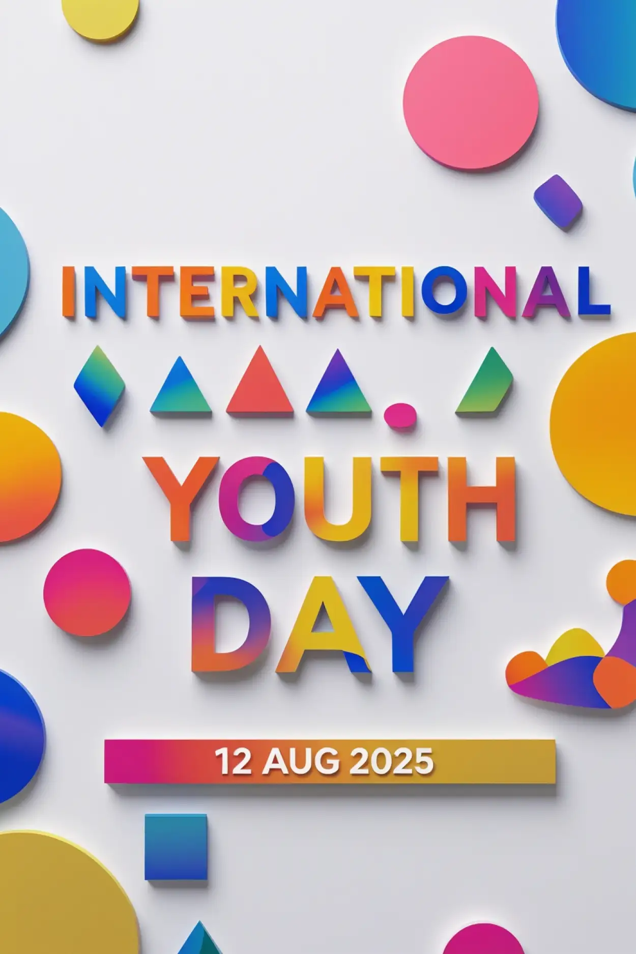 Free Download International Youth Day 2025 HD Image - High Quality International Youth Day Background