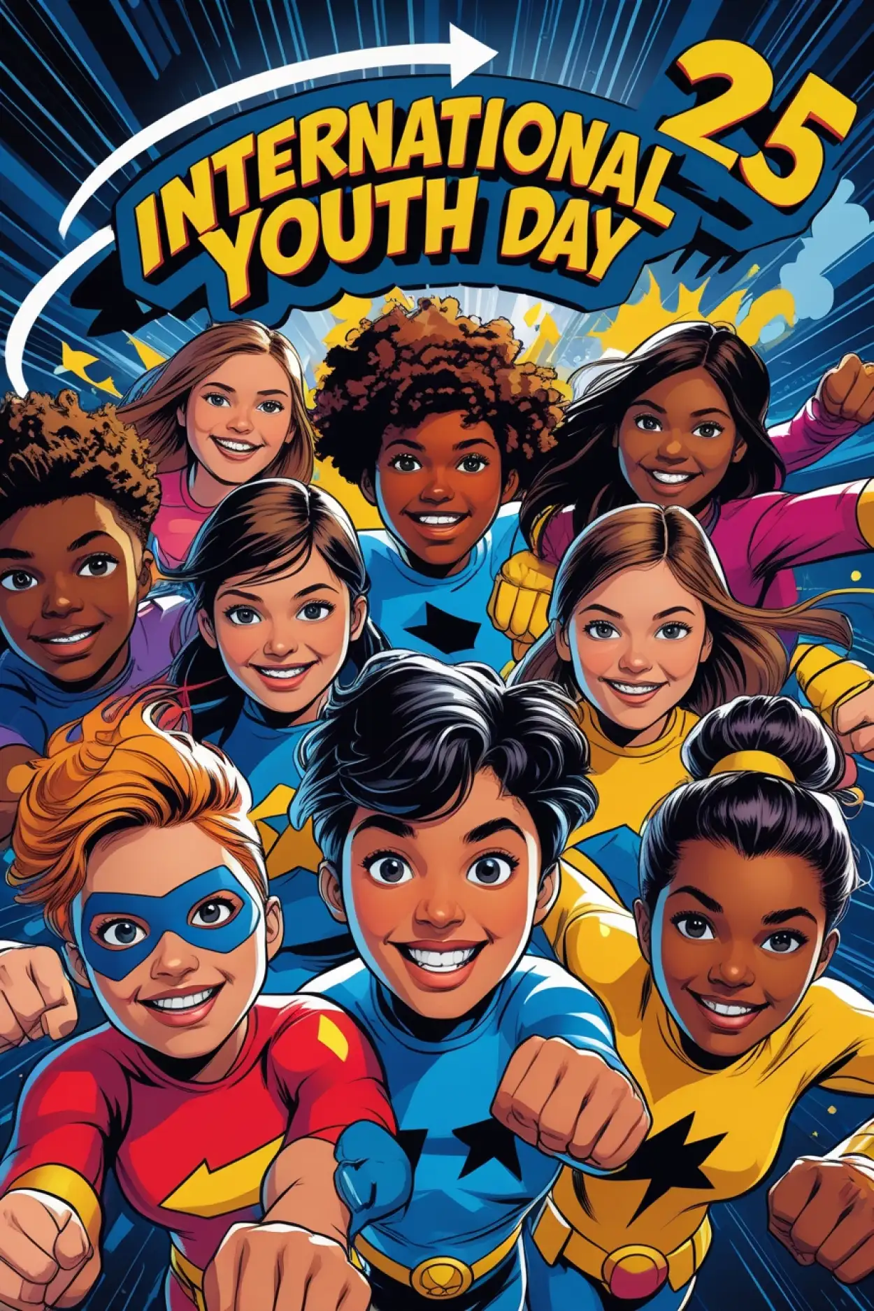 Free Download International Youth Day 2025 Illustration - High Quality International Youth Day Background