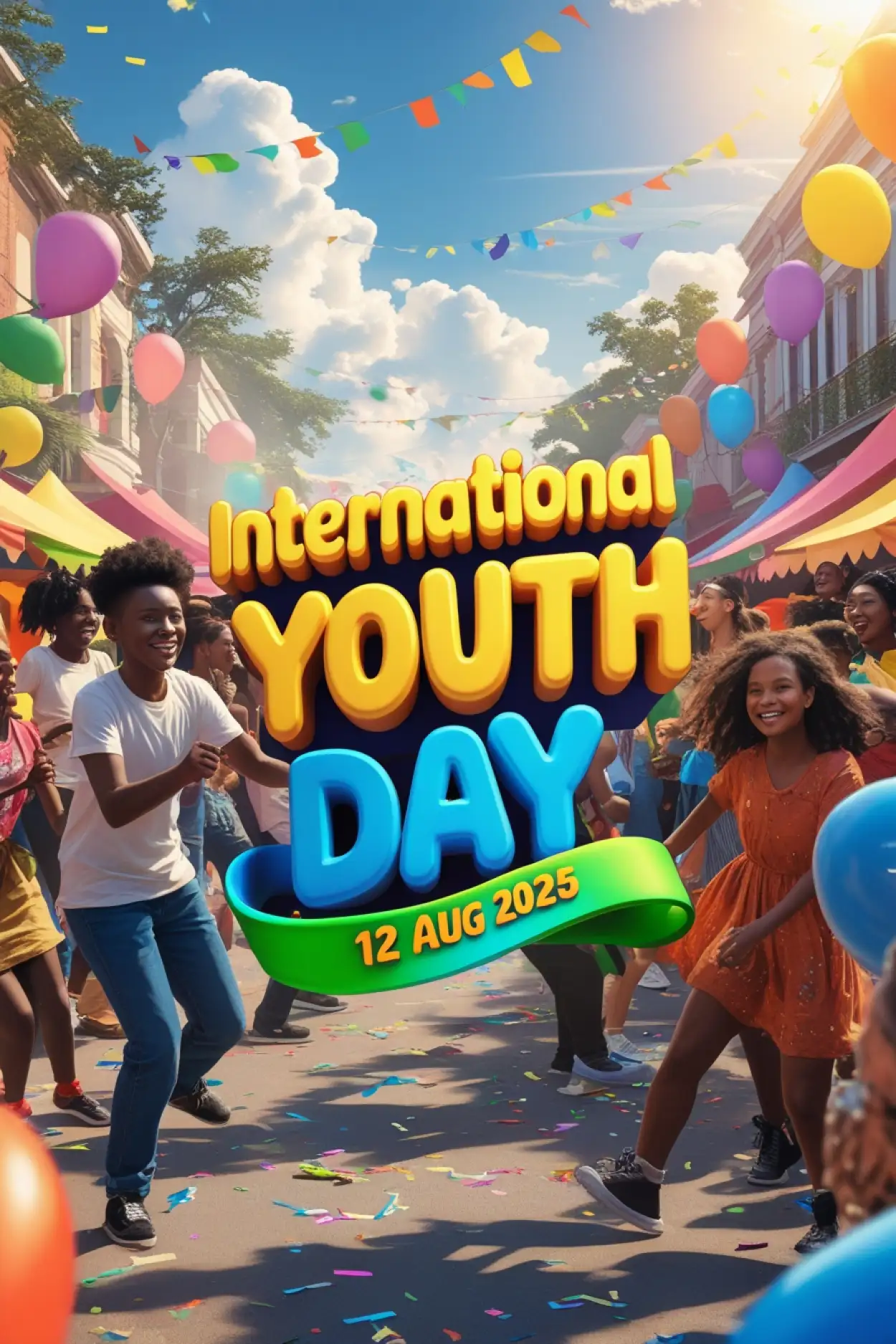 Free Download International Youth Day 2025 Image - High Quality International Youth Day Background