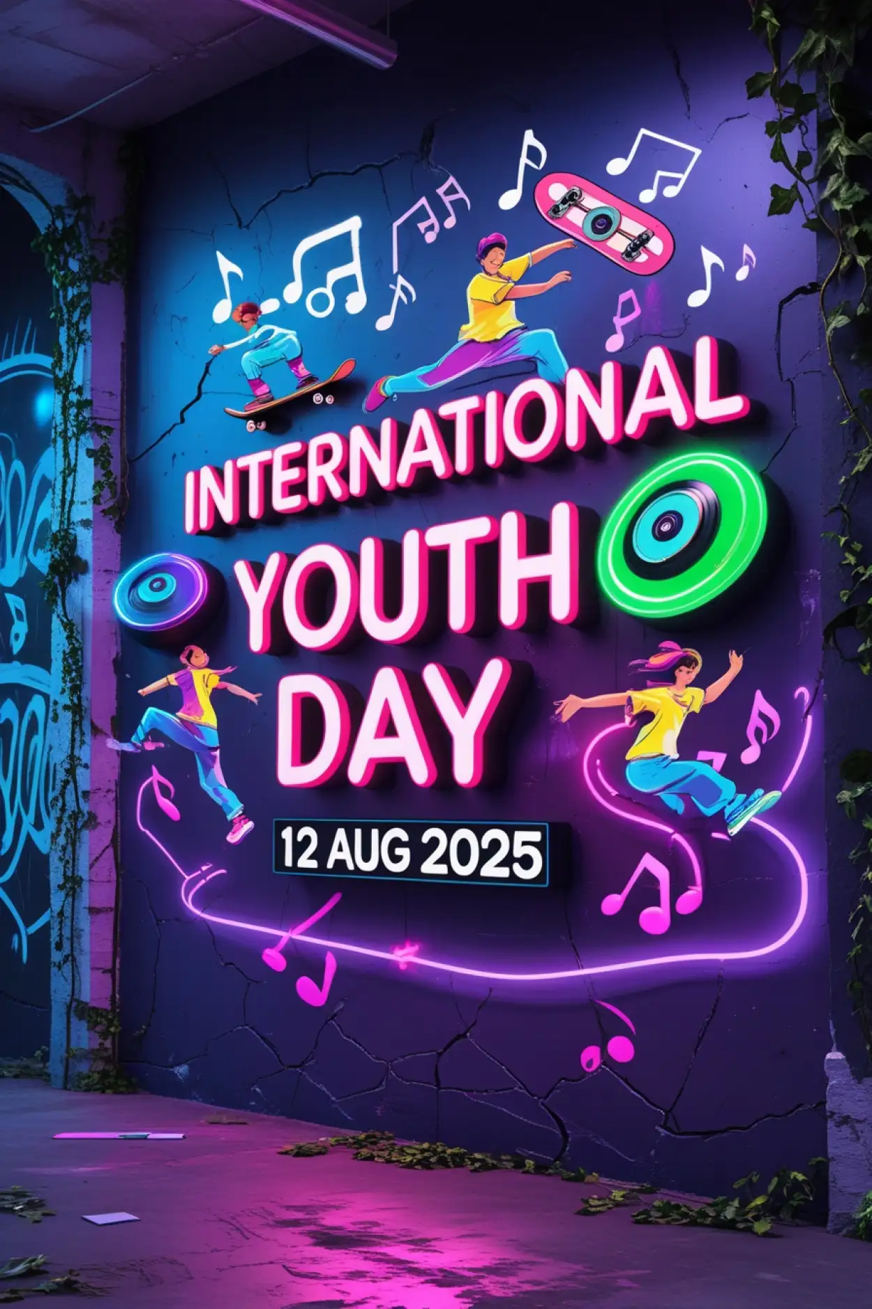 Free Download International Youth Day 2025 Logo - High Quality International Youth Day Background