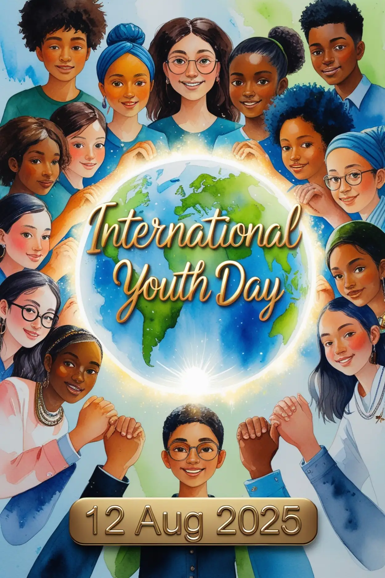 Free Download International Youth Day 2025 Motivation Image - High Quality International Youth Day Background