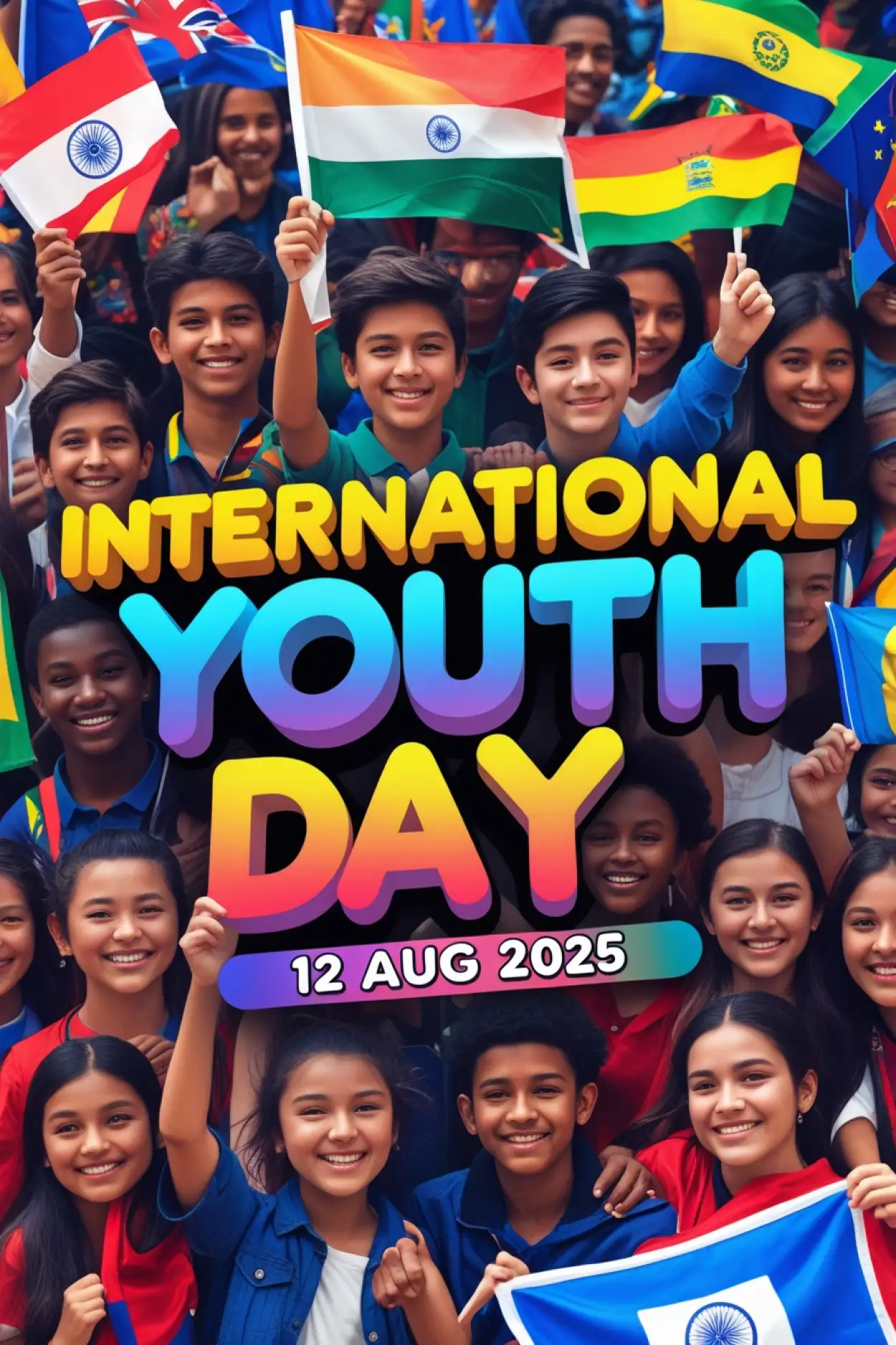Free Download International Youth Day 2025 Quote Image - High Quality International Youth Day Background