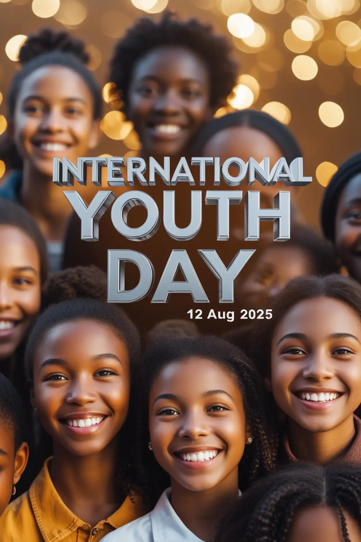 Free Download International Youth Day 2025 Silhouette - High Quality International Youth Day Background