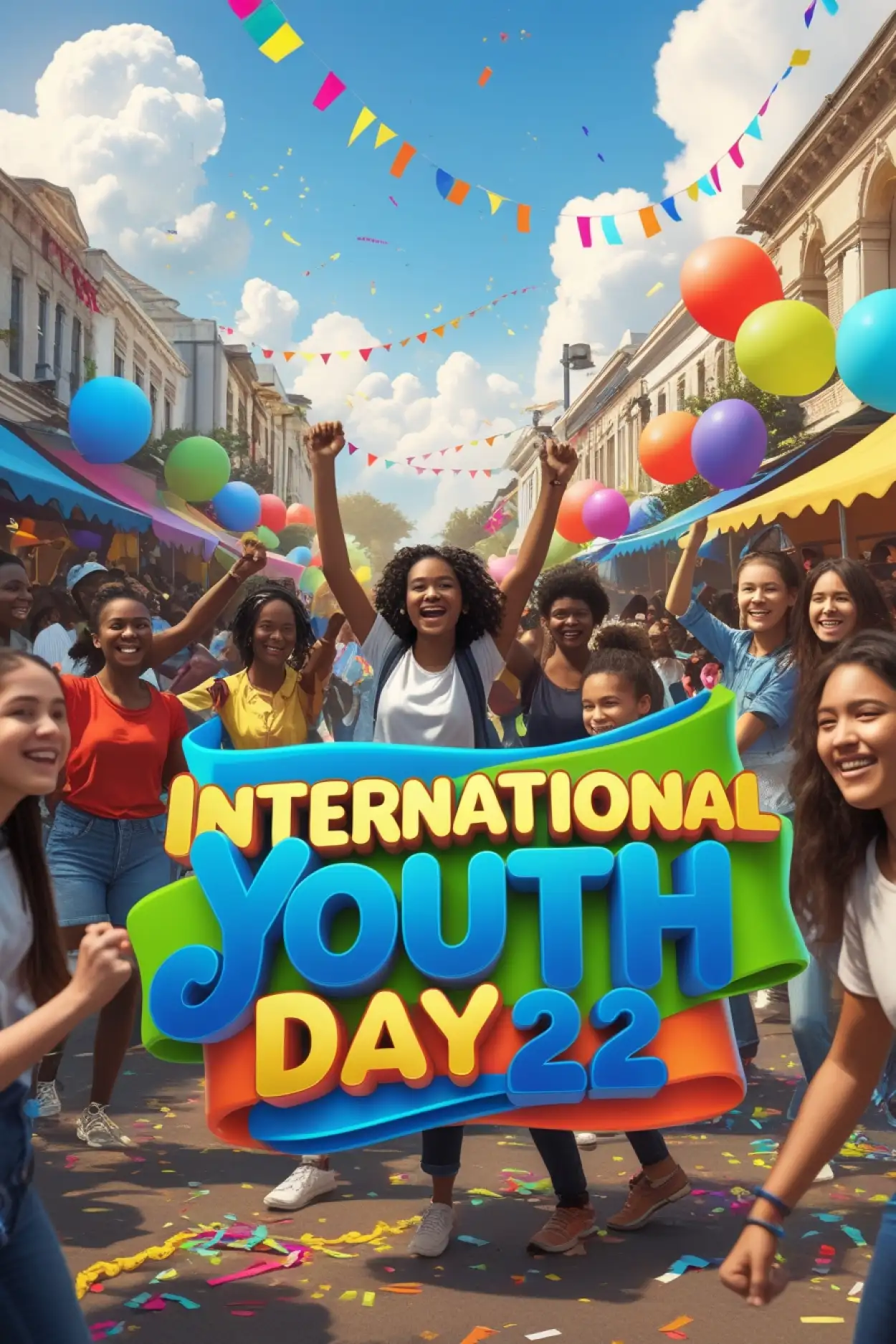 Free Download International Youth Day 2025 Transparent Background Image - High Quality International Youth Day Background