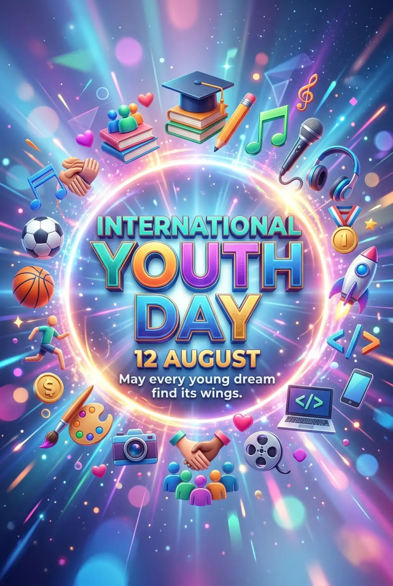 Free Download International Youth Day 2026 Banner Background - High Quality International Youth Day 2026 Background Image