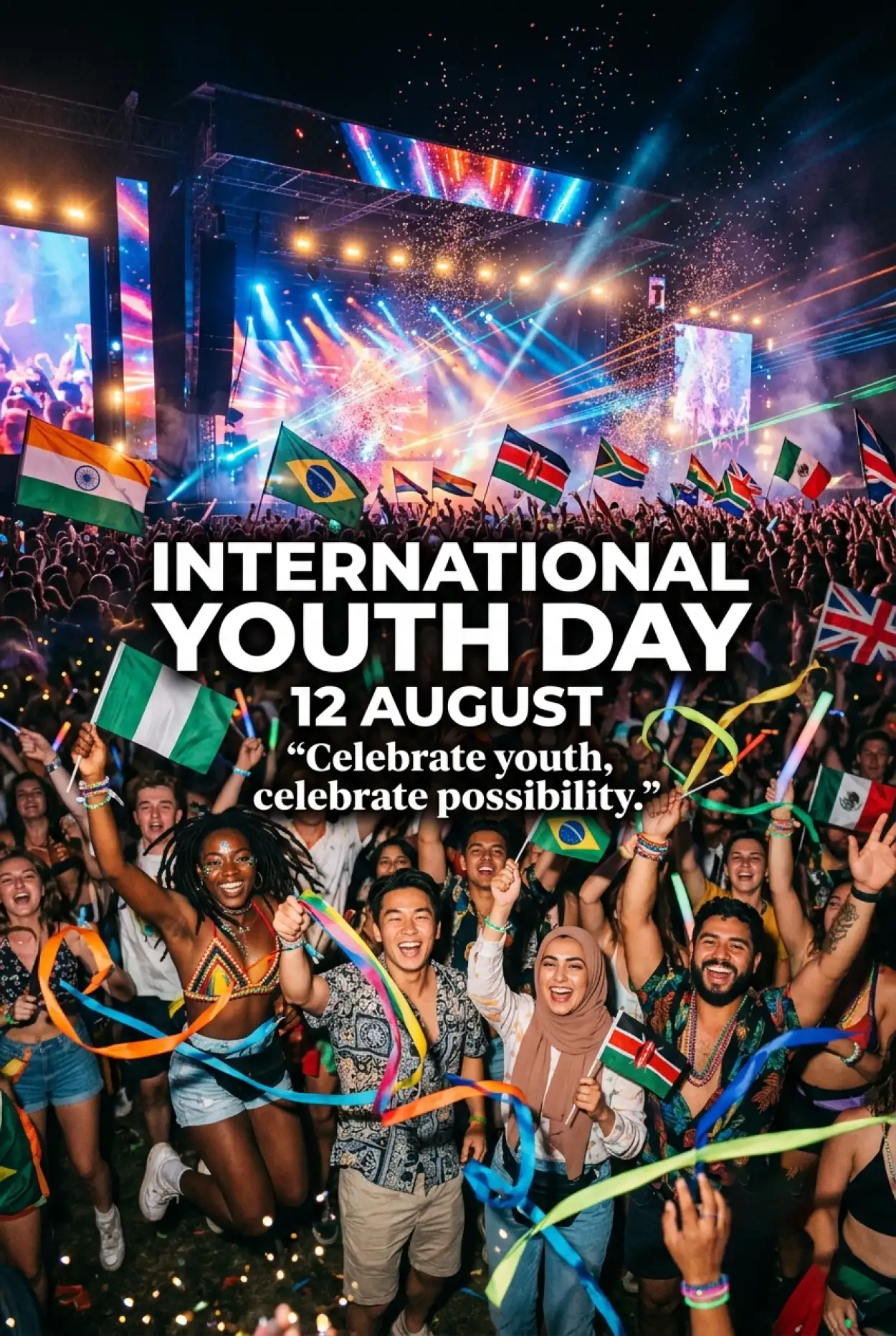 Free Download International Youth Day 2026 Banner Template - High Quality International Youth Day 2026 Image