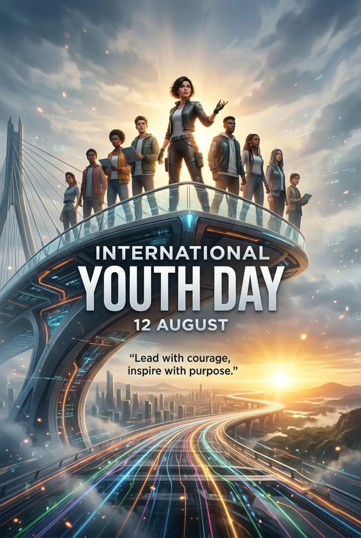 Free Download International Youth Day 2026 College Poster - High Quality International Youth Day 2026 Image