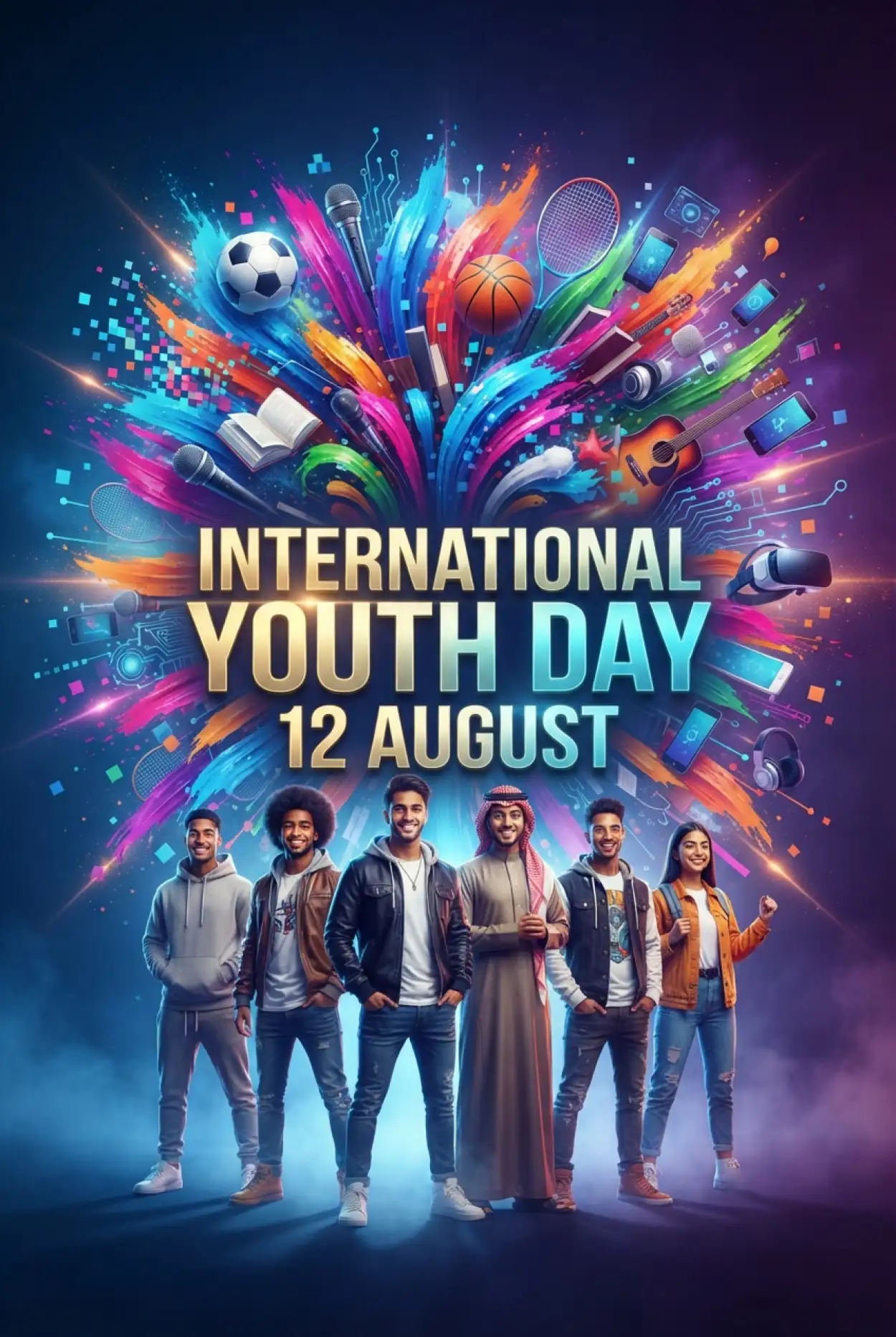 Free Download International Youth Day 2026 Creative Banner - High Quality International Youth Day 2026 Image