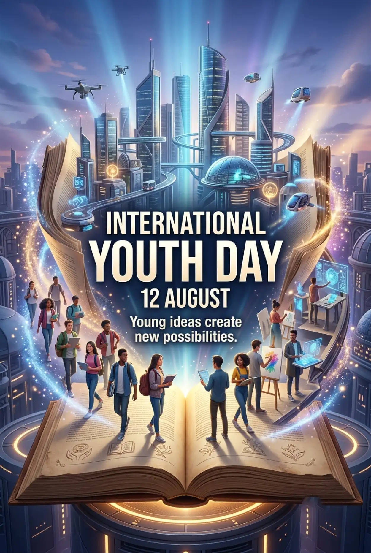 Free Download International Youth Day 2026 Creative Poster - High Quality International Youth Day 2026 Image