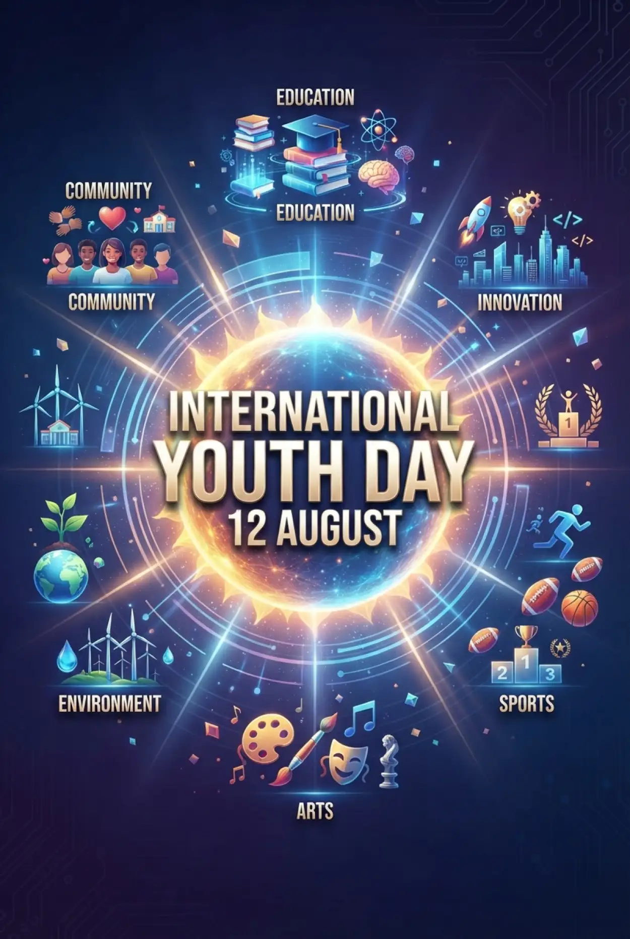 Free Download International Youth Day 2026 Global Youth Celebration - High Quality International Youth Day 2026 Image