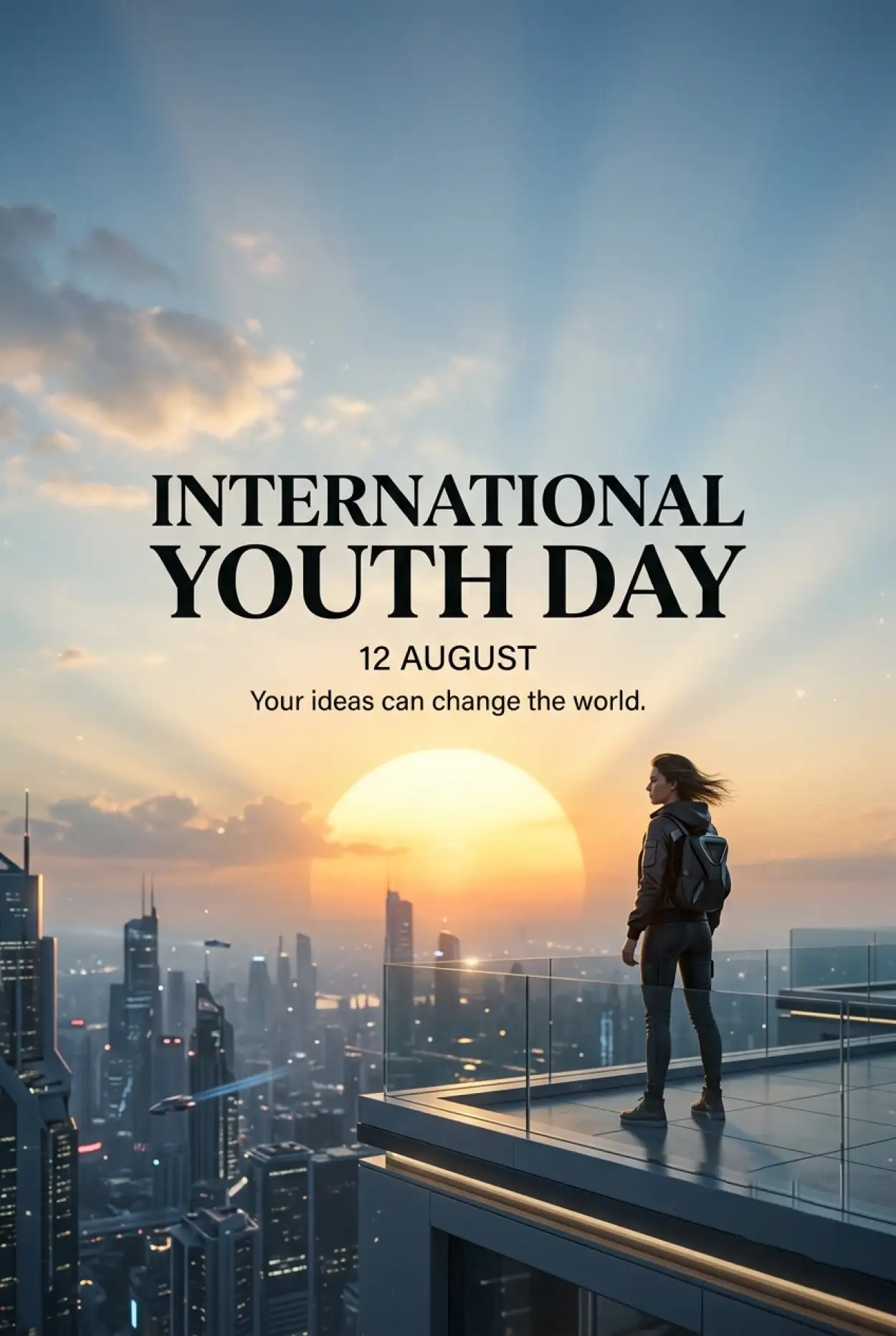 Free Download International Youth Day 2026 Inspirational Quotes - High Quality International Youth Day 2026 Image