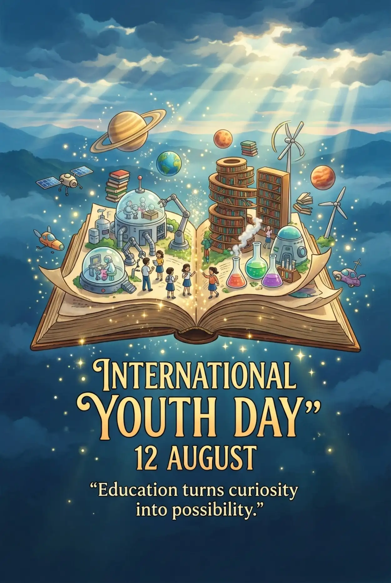 Free Download International Youth Day 2026 School Celebration Banner - High Quality International Youth Day 2026 Image