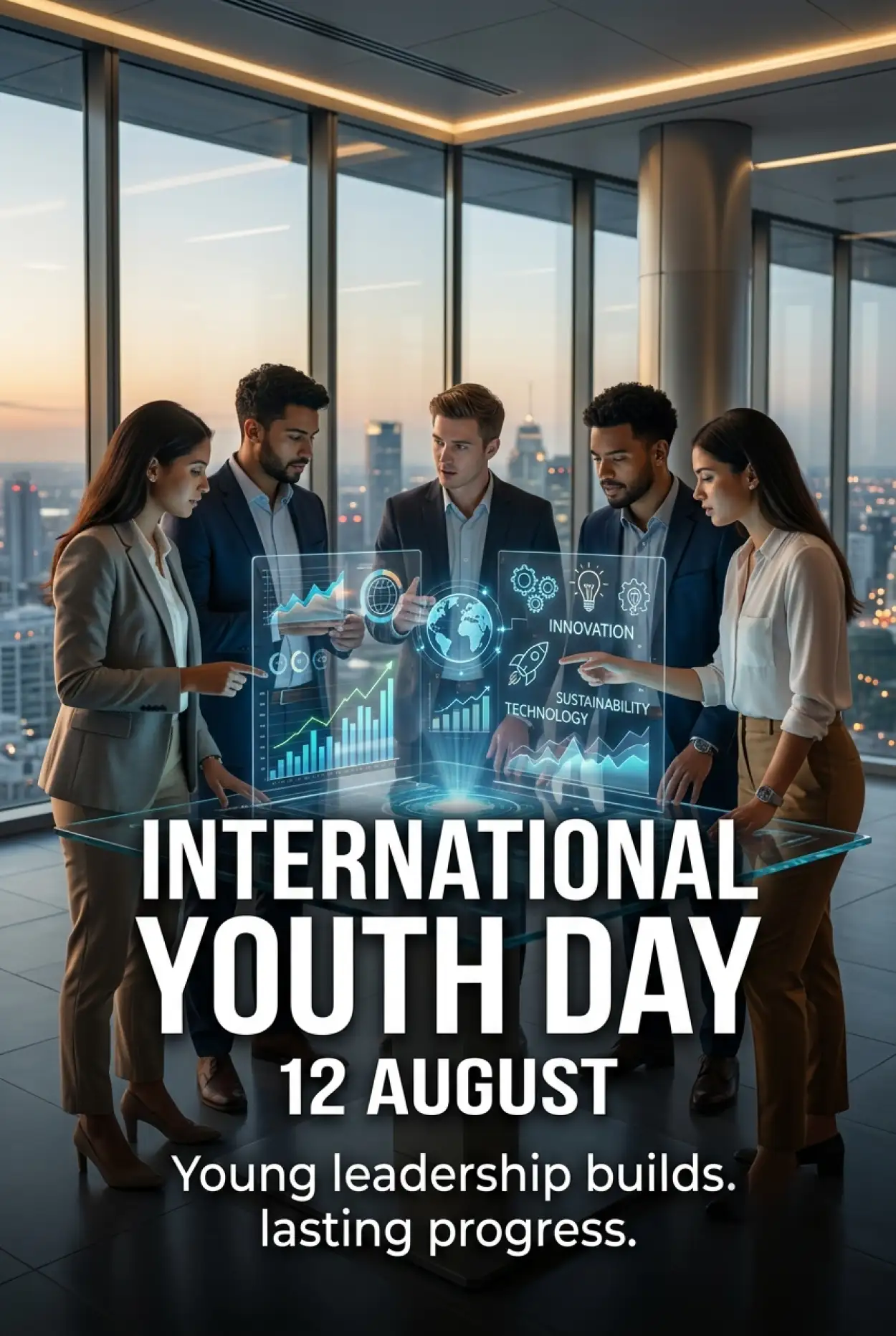 Free Download International Youth Day 2026 Young Generation Quotes - High Quality International Youth Day 2026 Image