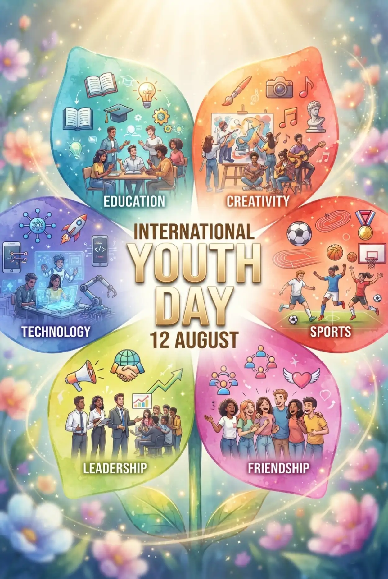 Free Download International Youth Day 2026 Youth Empowerment Banner - High Quality International Youth Day 2026 Image
