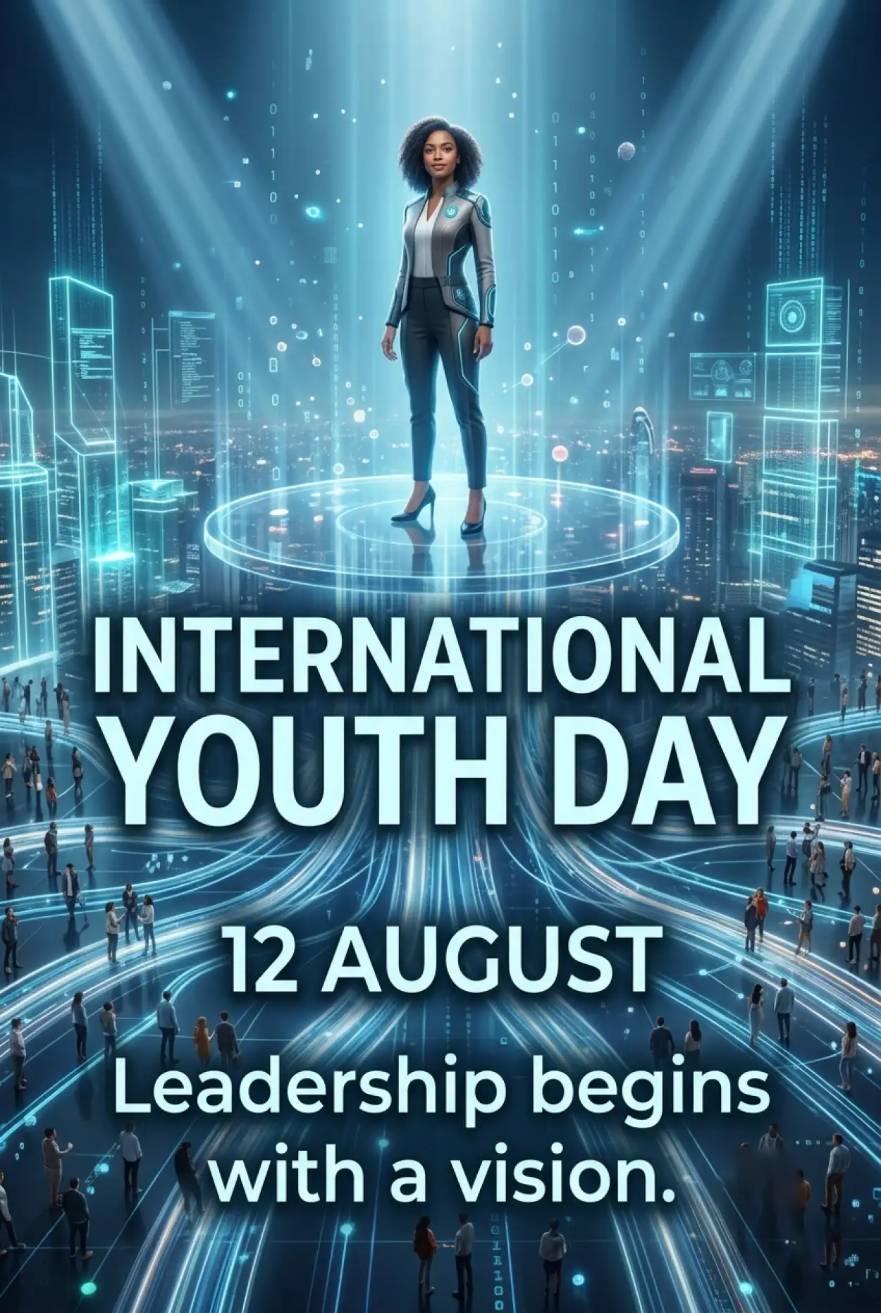 Free Download International Youth Day 2026 Youth Leadership Poster - High Quality International Youth Day 2026 Image