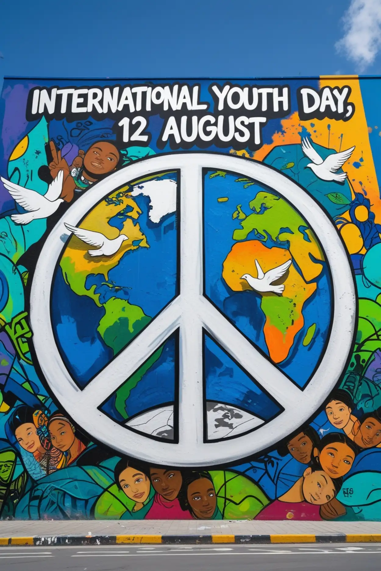 Free Download International Youth Day Creative T-shirt Design Ideas - High Quality International Youth Day Background