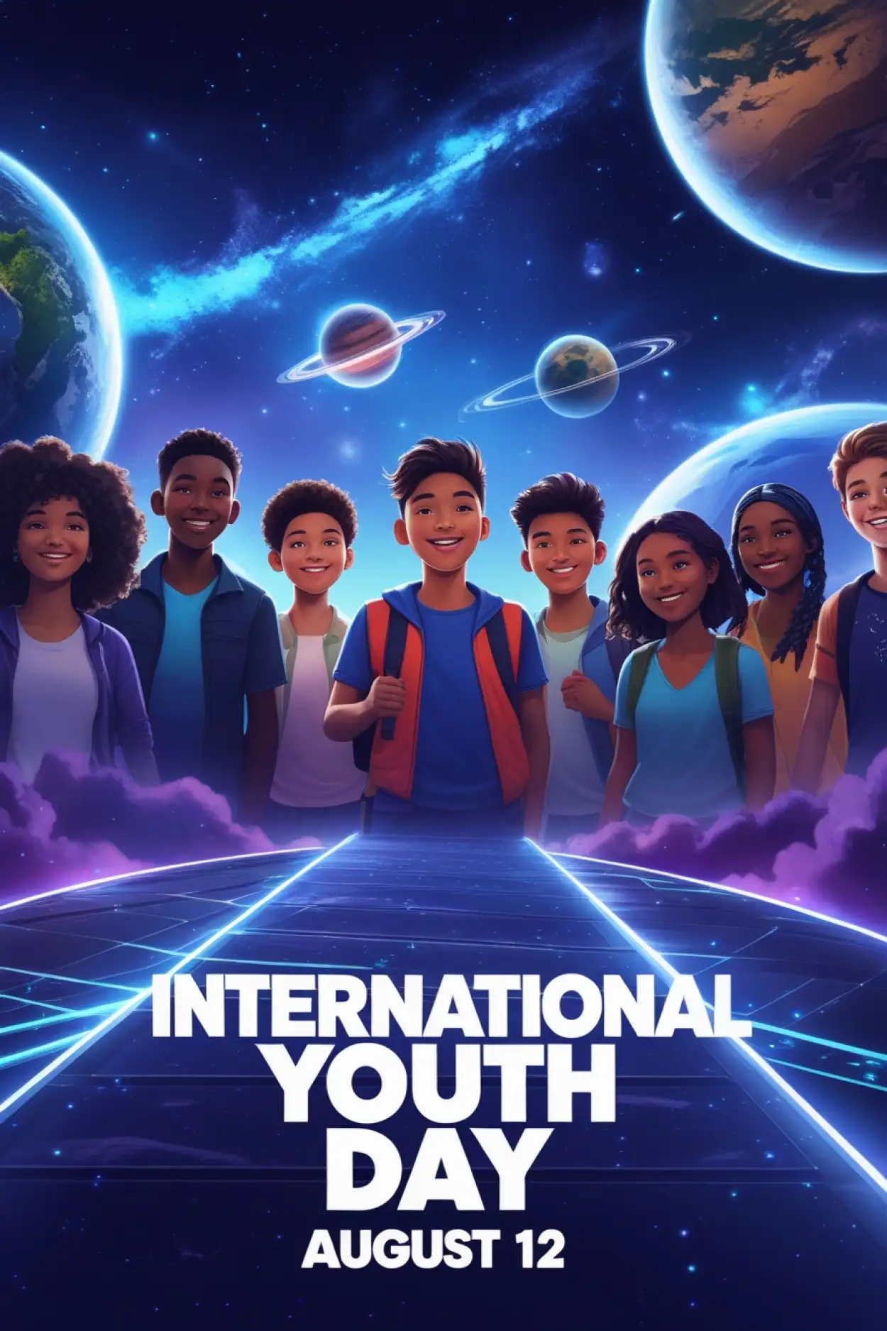 Free Download International Youth Day Theme 2025 - High Quality International Youth Day Background