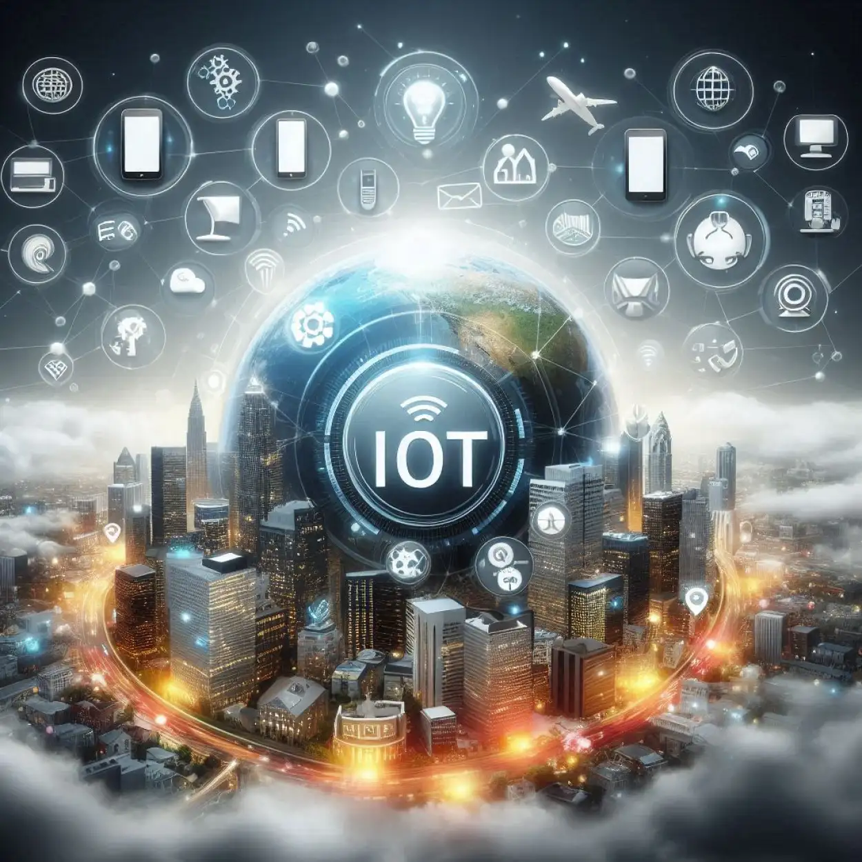Internet Of Things (IoT) Technology Background With Smart Devices - Royalty Free Technology Background Image | Pngmagic Free Download Internet Of Things (IoT) Technology Background With Smart Devices - High Quality Technology Background Background