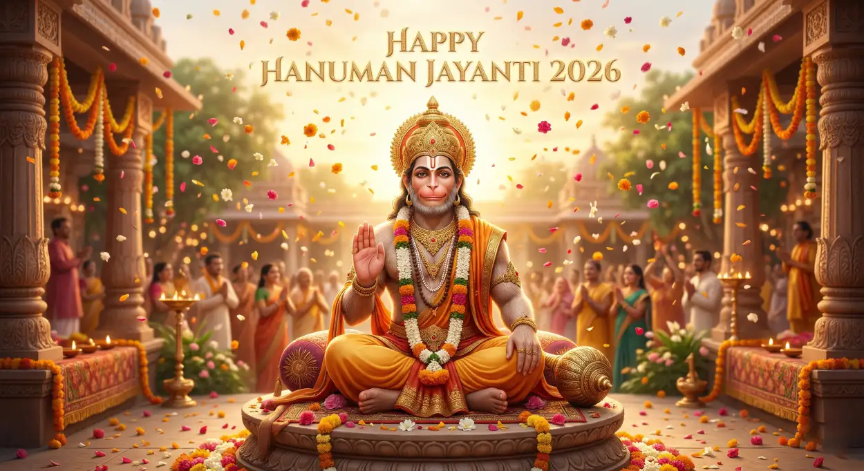 Free Download Jai Hanuman Jayanti 2026 Wishes - High Quality Happy Hanuman Jayanti 2026 Image