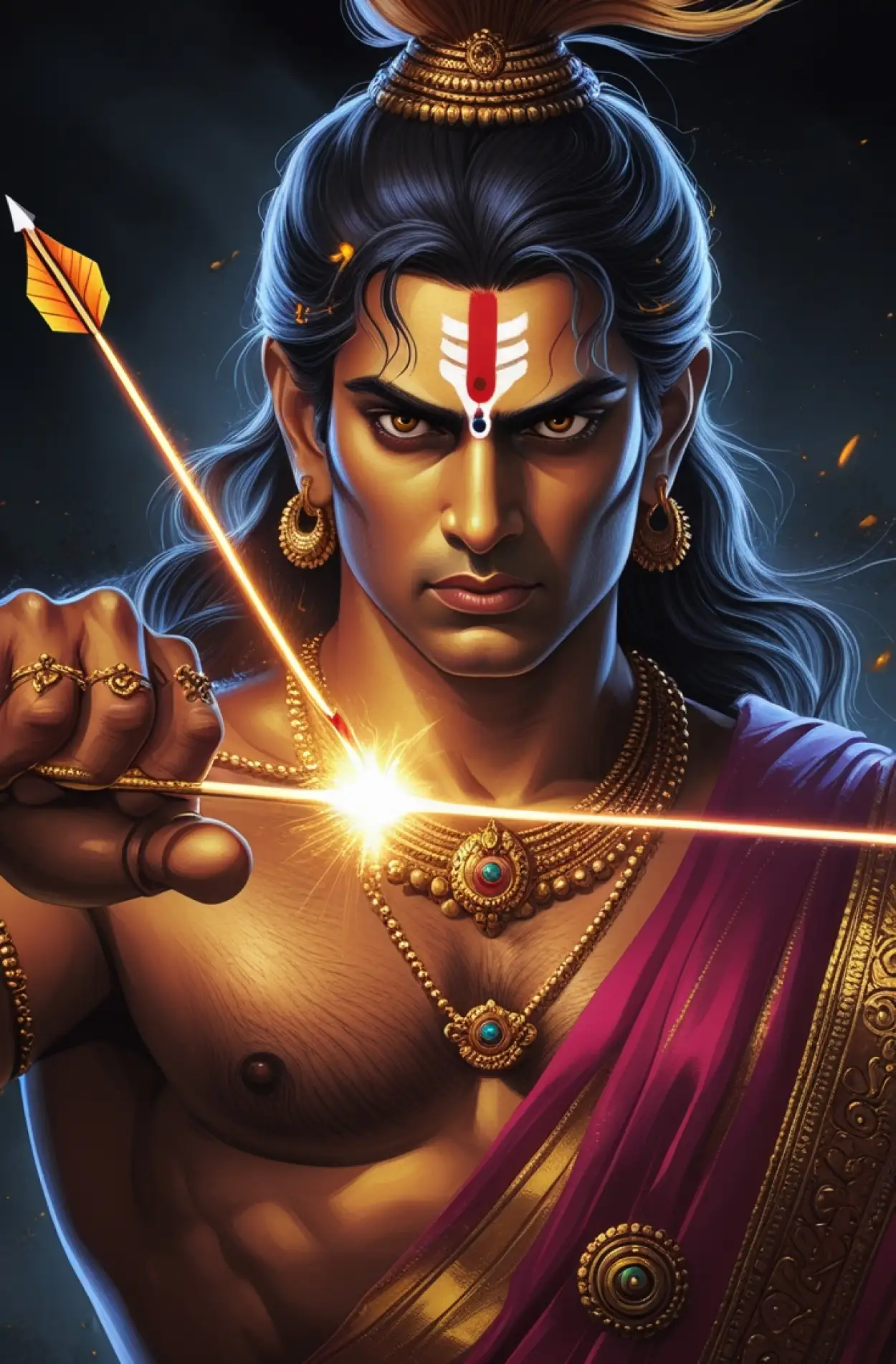 Free Download Jai Shri Ram Dhanush Ban Images Free - High Quality Lord Rama With Bow And Arrow Image