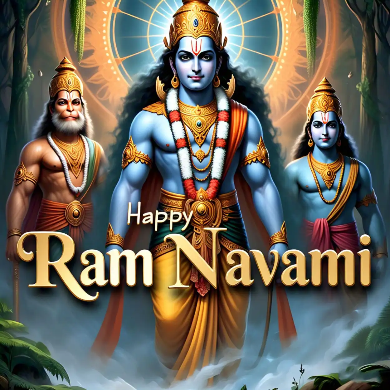 Free Download Jai Shri Ram Happy Ram Navami Poster - High Quality Happy Ram Navami Background