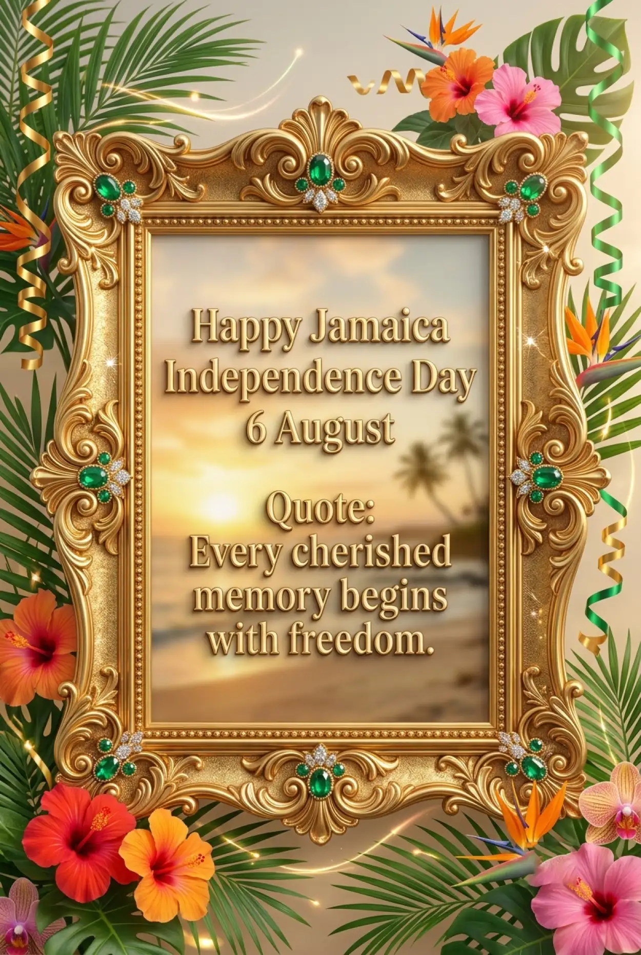 Free Download Jamaica Independence Day 2026 Celebration Frame - High Quality Jamaica Independence Day 2026 Image