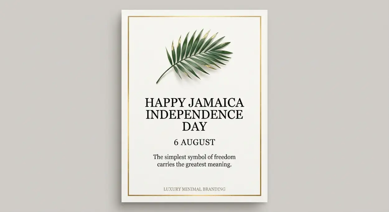 Free Download Jamaica Independence Day 2026 Greeting Card - High Quality Jamaica Independence Day 2026 Image