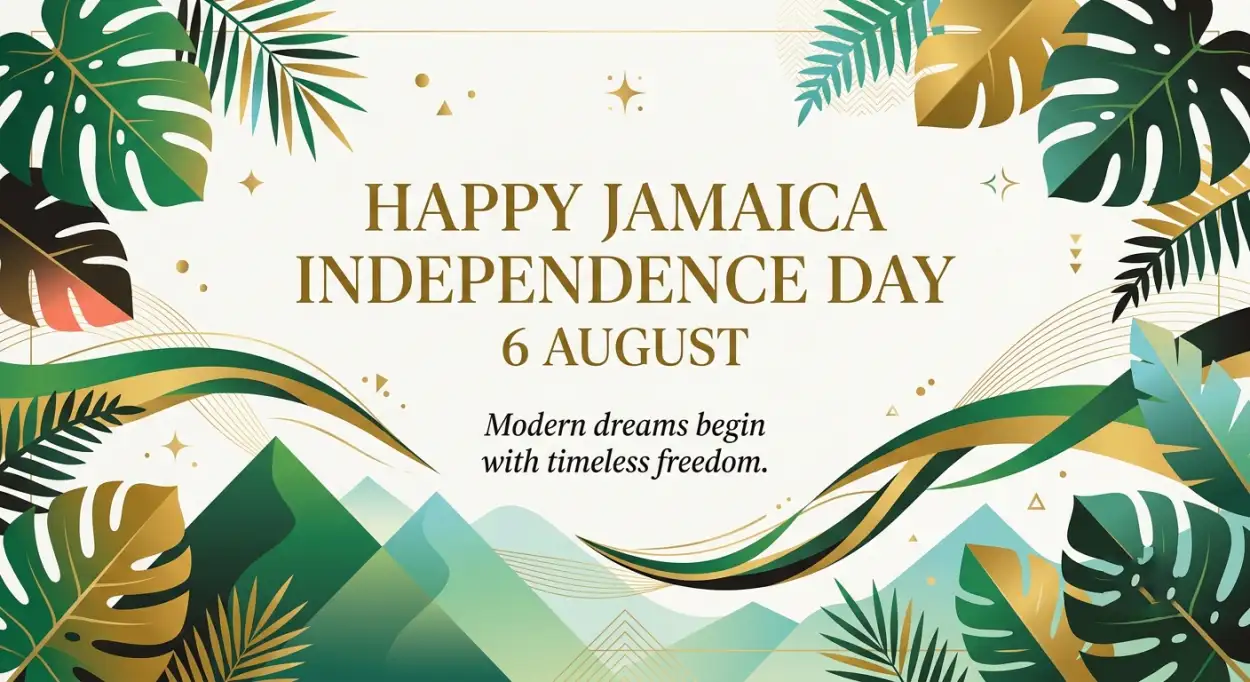 Free Download Jamaica Independence Day 2026 Modern Design - High Quality Jamaica Independence Day 2026 Image