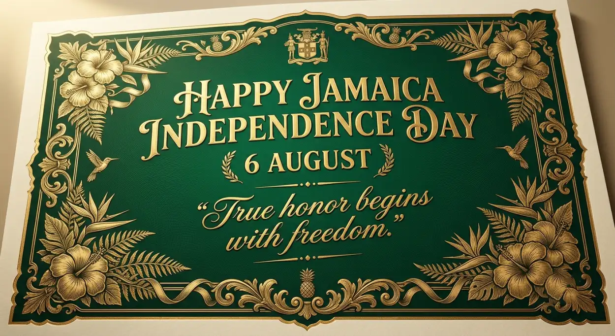 Free Download Jamaica Independence Day 2026 Photo Frame - High Quality Jamaica Independence Day 2026 Image