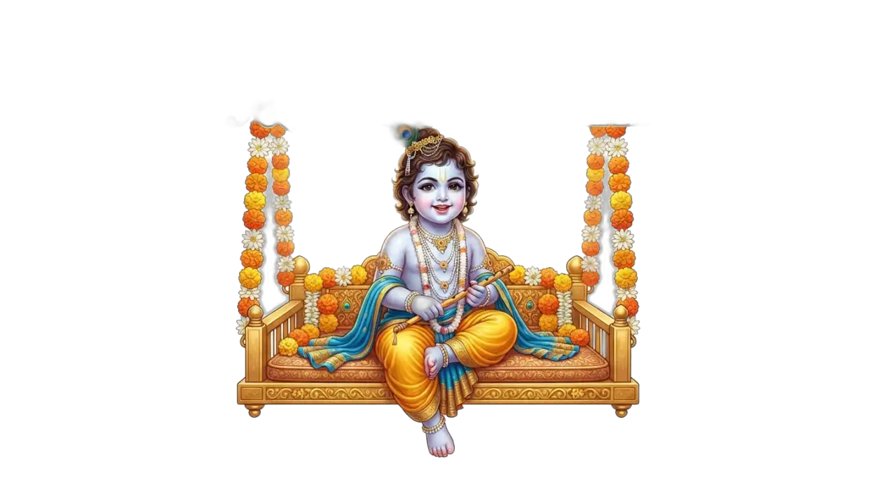 Free Download Janmashtami Decorative Frame Png Free Download - High Quality Krishna Janmashtami Png 2026 Transparent PNG