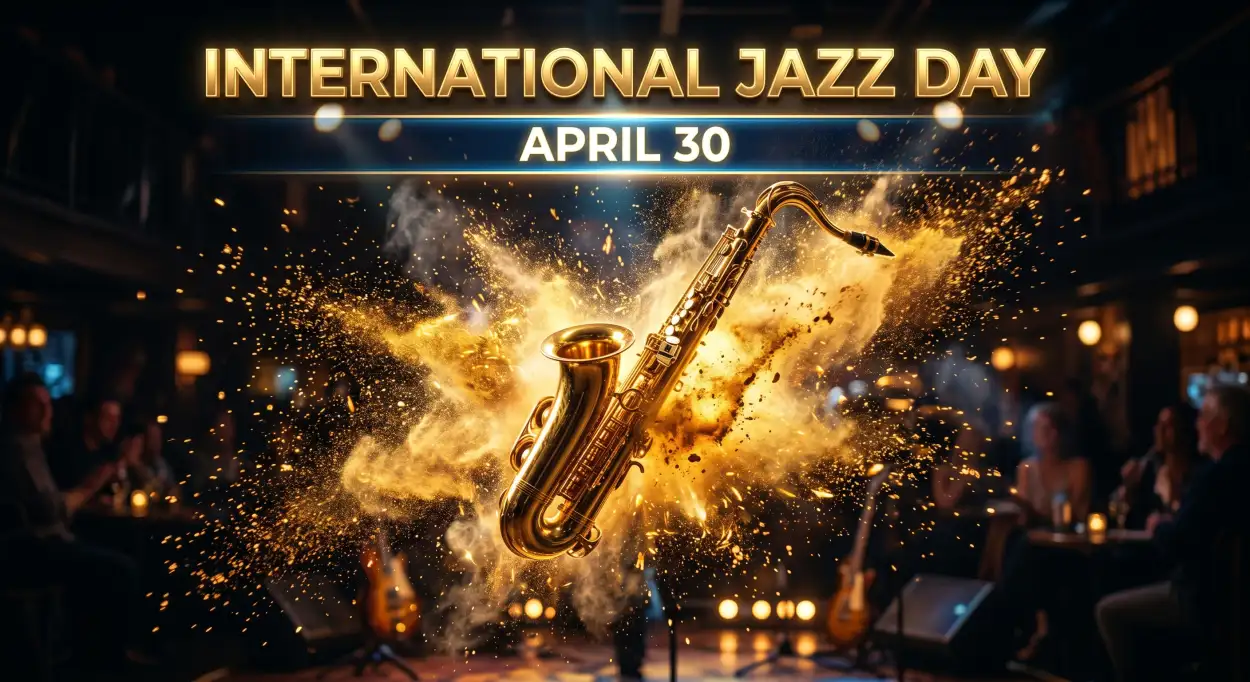 Free Download Jazz Day Creative Ads Design - High Quality International Jazz Day 2026 Image