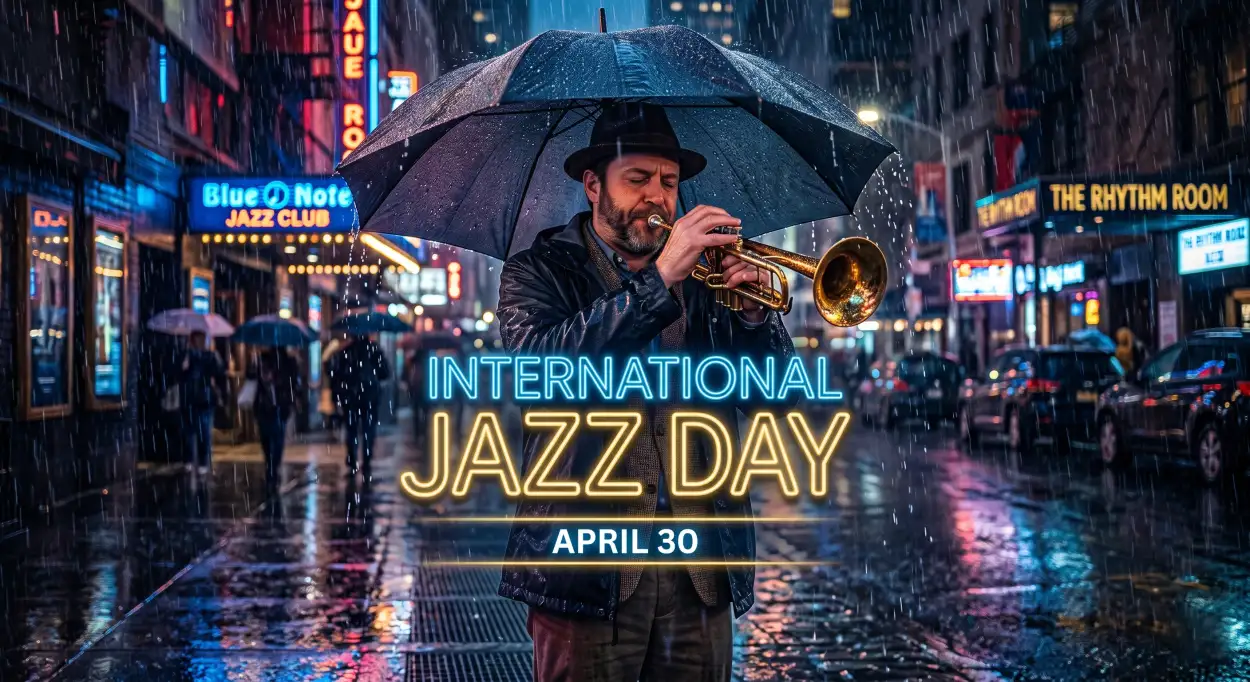 Free Download Jazz Day Social Media Post Template - High Quality International Jazz Day 2026 Image
