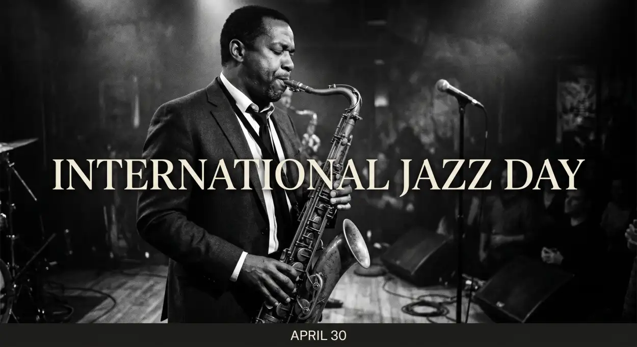 Free Download Jazz Music Importance Quotes - High Quality International Jazz Day 2026 Image