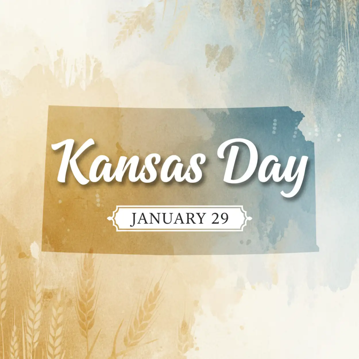 Free Download Kansas Day Center Text Banner - High Quality Kansas Day Background