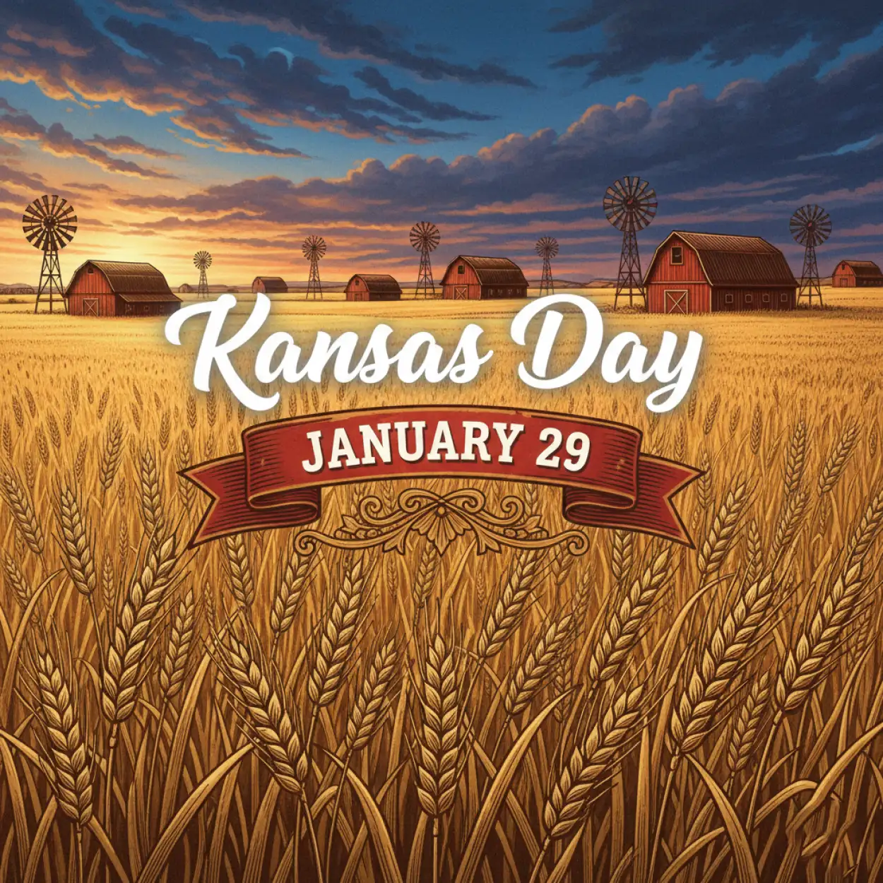 Free Download Kansas Day Community Event Poster - High Quality Kansas Day Image