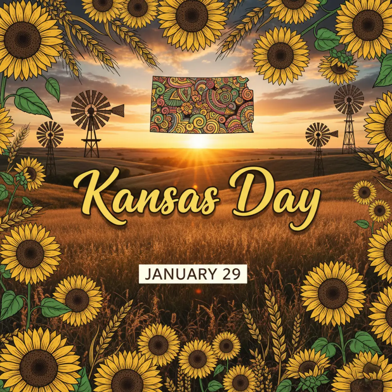 Free Download Kansas Day Creative Artwork - High Quality Kansas Day Background