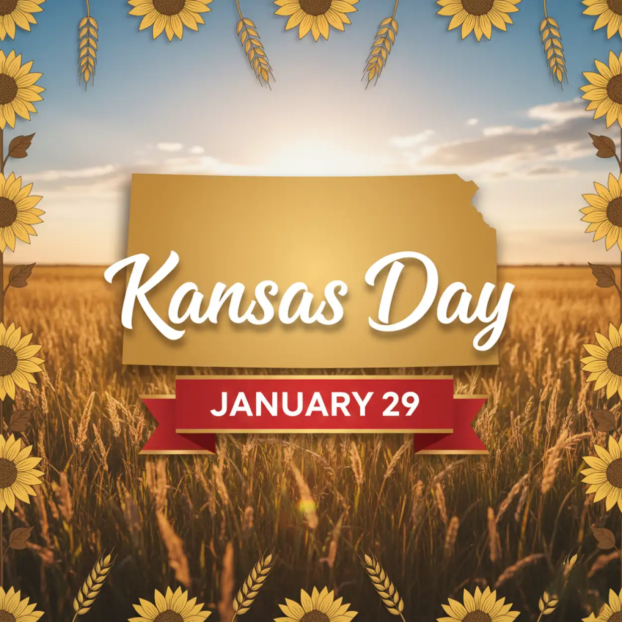 Free Download Kansas Day Digital Banner - High Quality Kansas Day Background