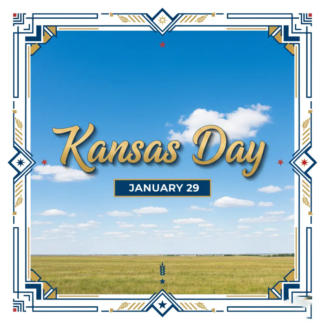 Free Download Kansas Day Educational Poster - High Quality Kansas Day Background