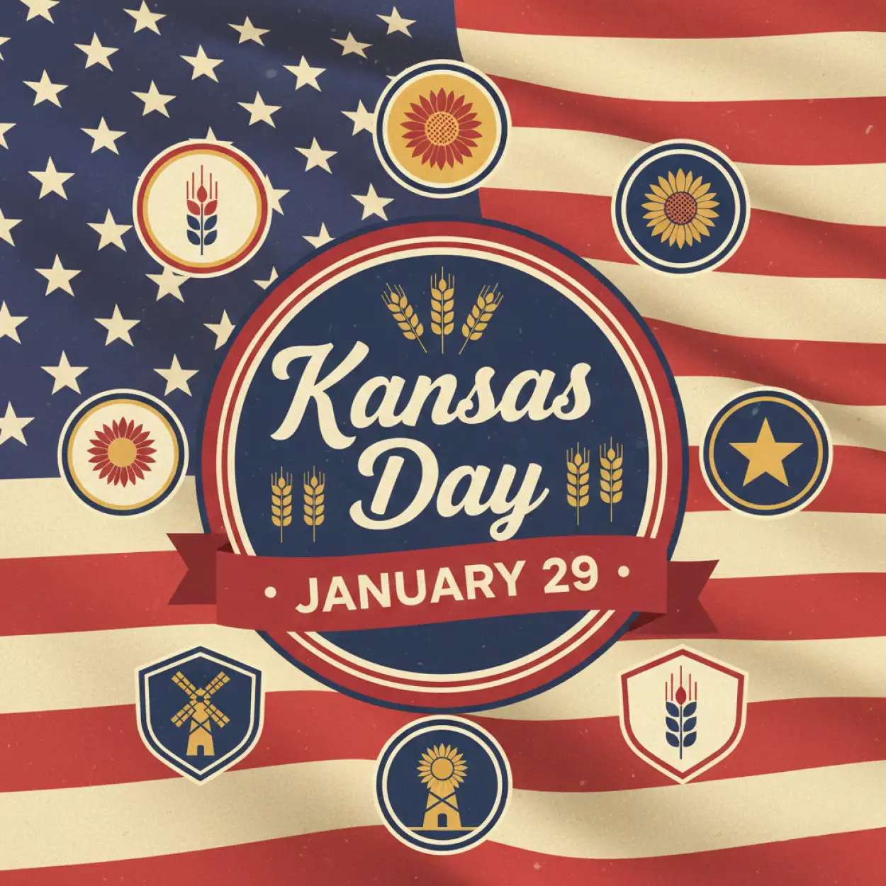 Free Download Kansas Day Event Flyer - High Quality Kansas Day Background