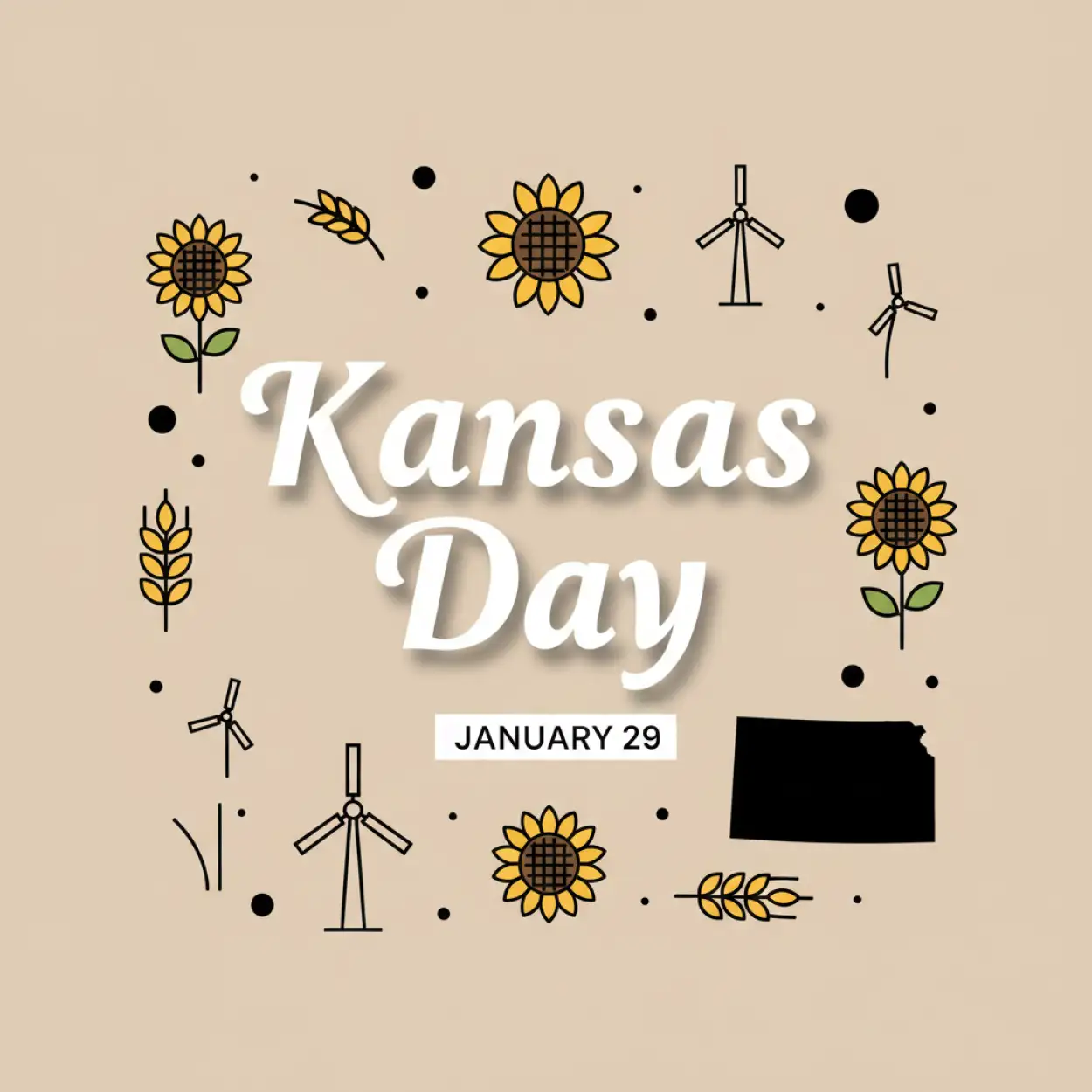 Free Download Kansas Day Official Logo Style - High Quality Kansas Day Image