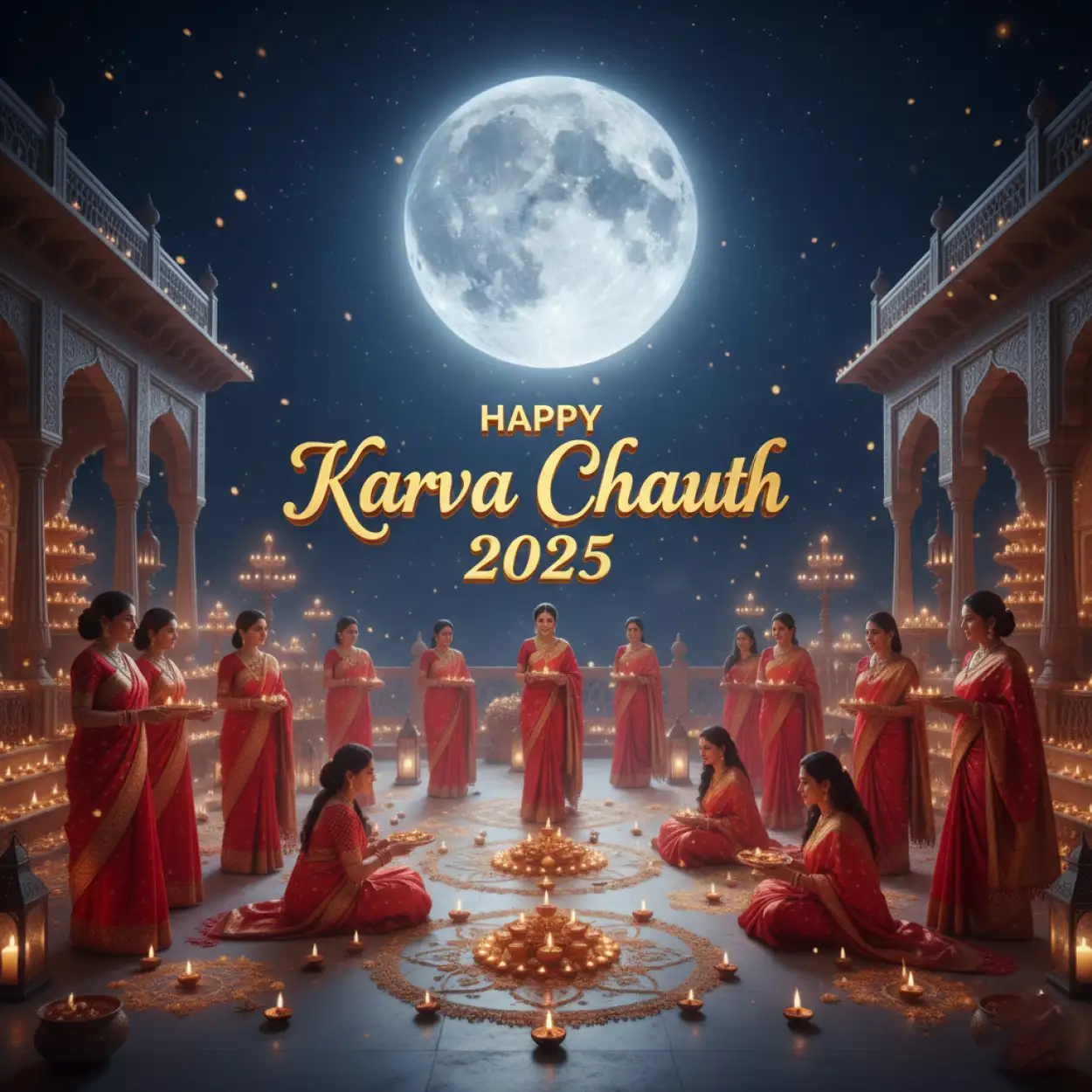 Free Download Karva Chauth 2025 Outfit Ideas For Married Women - High Quality Happy Karva Chauth 2025 Background