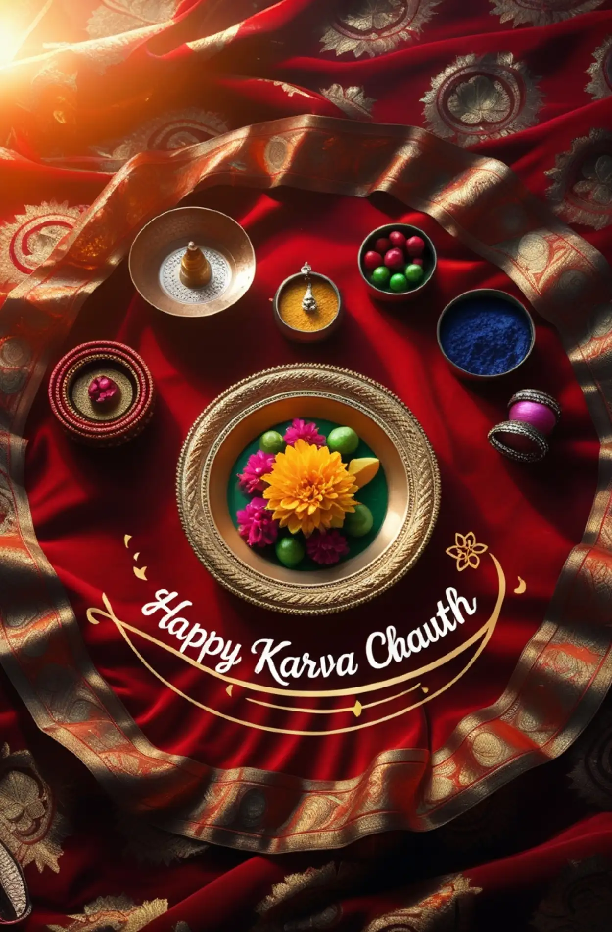 Free Download Karva Chauth Graphic Design Background Hd - High Quality Happy Karva Chauth Background