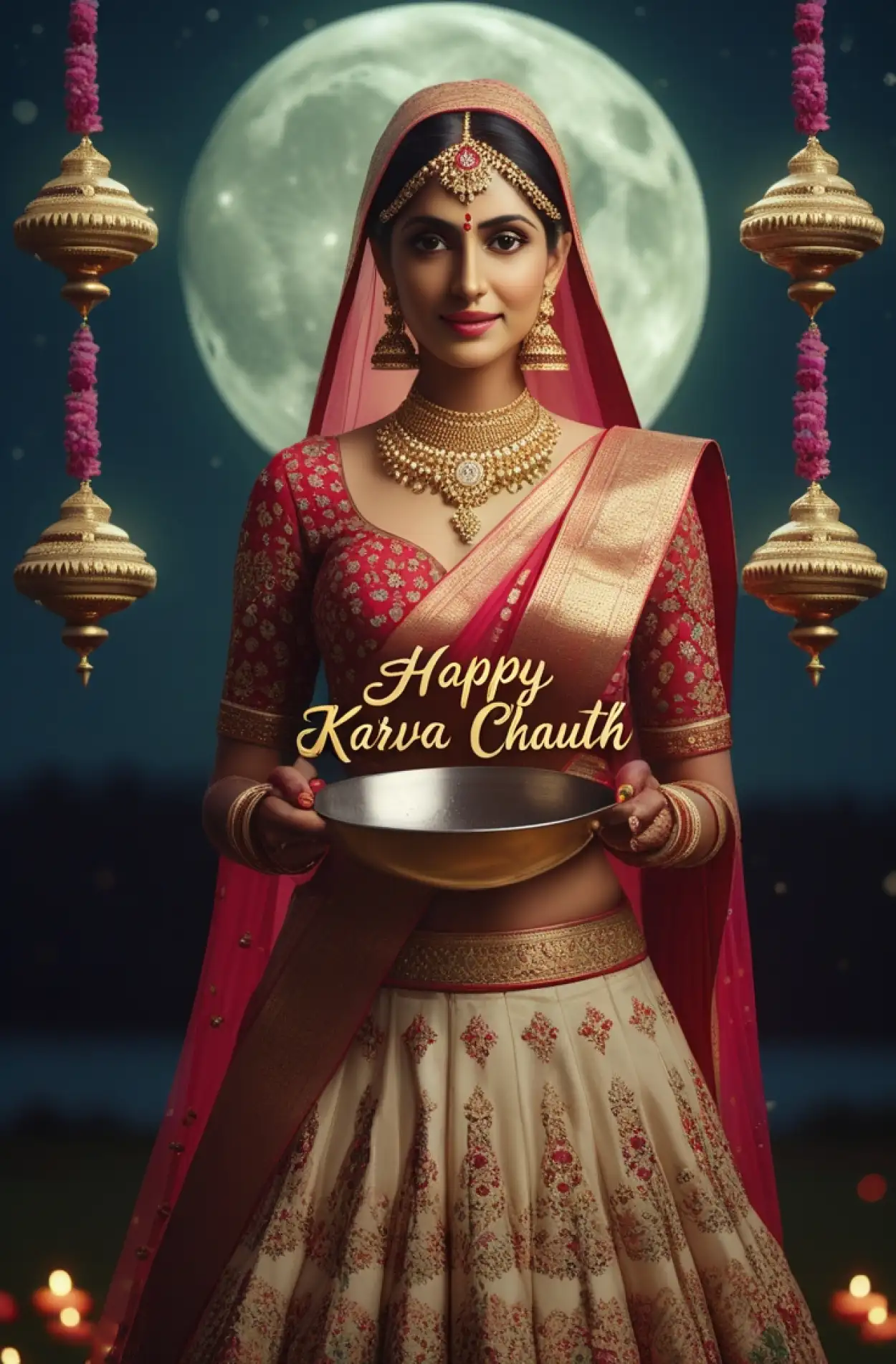 Karva Chauth Greeting Card With Name Edit Online - Royalty Free Happy Karva Chauth Image | Pngmagic Free Download Karva Chauth Greeting Card With Name Edit Online - High Quality Happy Karva Chauth Background