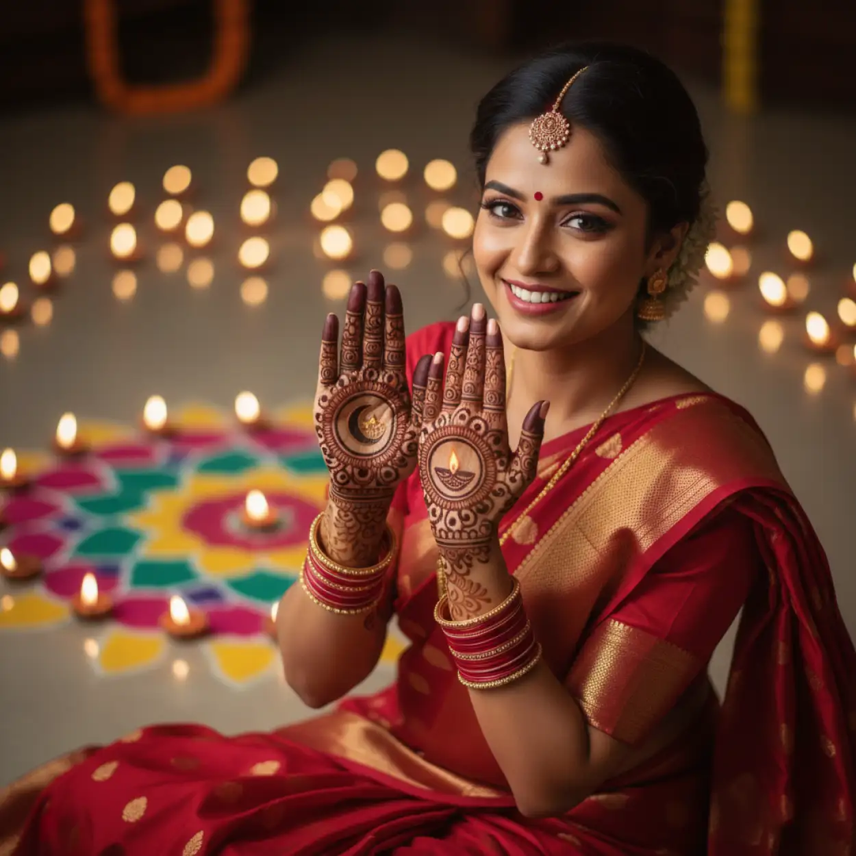 Free Download Karva Chauth Mehndi Design For Short Hands - High Quality Karva Chauth Mehndi Design Image