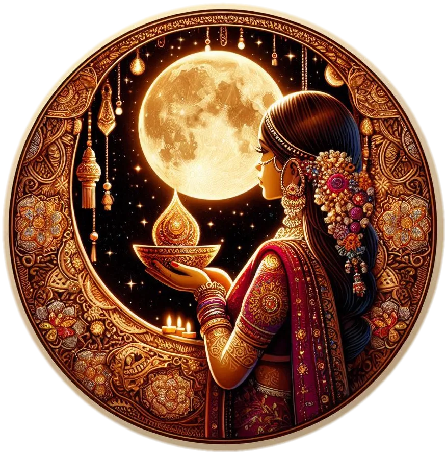 Karwa Chauth Moon Viewing Png - Royalty Free Karwa Chauth Image | Pngmagic Free Download Karwa Chauth Moon Viewing Png - High Quality Karwa Chauth PNG Image