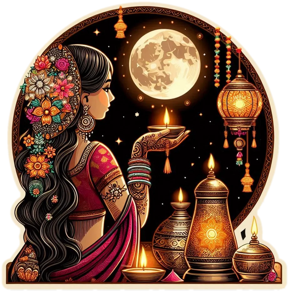 Karwa Chauth Transparent Background Png - Royalty Free Karwa Chauth Image | Pngmagic Free Download Karwa Chauth Transparent Background Png - High Quality Karwa Chauth PNG Image